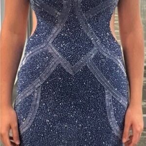 Stunning Navy Glitter Gown